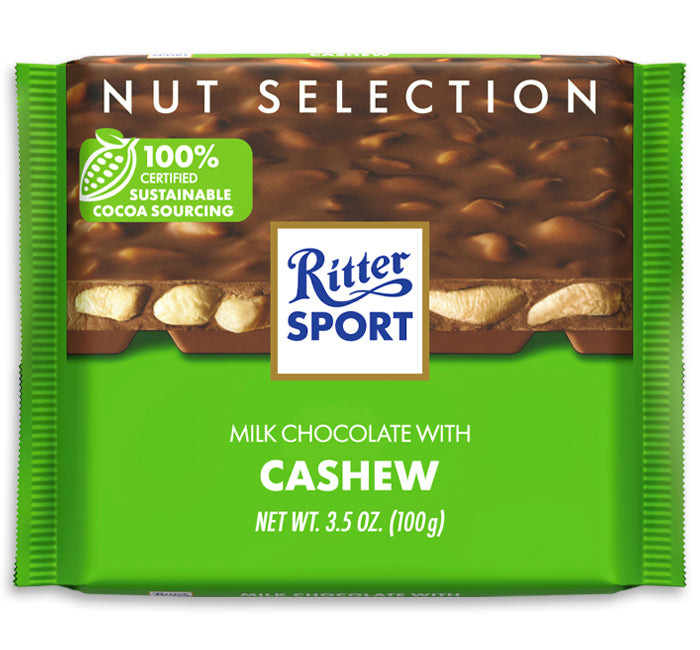 Ritter Sport Milk Chocolate Cashew Candy Bar