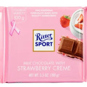 Ritter Sport Milk Chocolate with Strawberry Creme