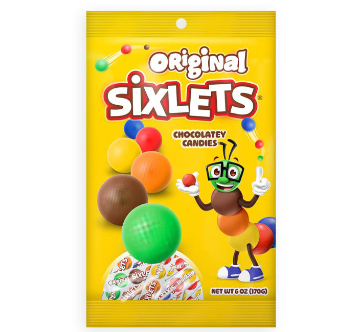 Sixlets Original Chocolatey Candies Peg Bag