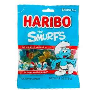 Haribo Gummy Smurfs Peg Bag