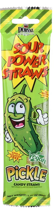 Sour Power Pickle Straws Candy