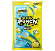 Sour Punch Filled Straws Blue Raz Lemonade Peg Bag