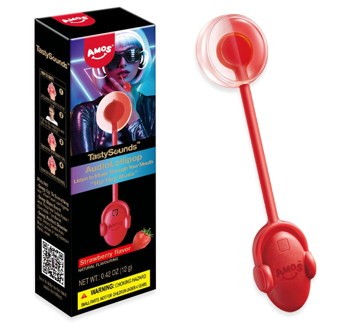 TastySounds Strawberry Audio Lollipop