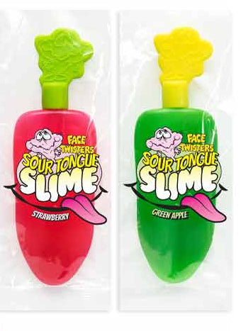 Face Twisters Sour Tongue Slime Strawberry or Green Apple