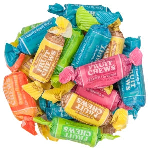 Tootsie Midgies assorted fruit chews in colorful glossy wrappers