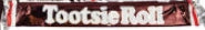 Tootsie Roll Candy Bar wrapper in maroon and white branding