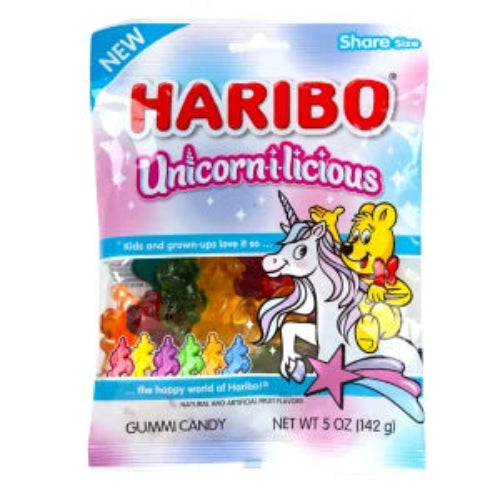 Haribo Unicorn-i-licious Gummies Peg Bag