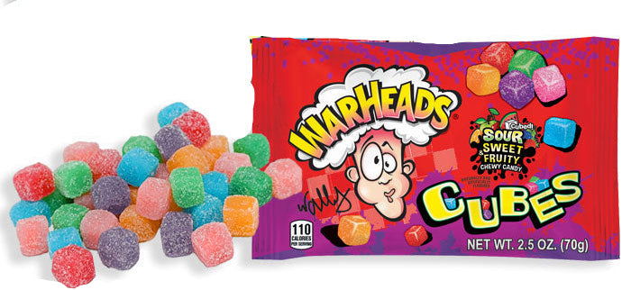 Warheads Chewy Cubes Candy 2.5 oz