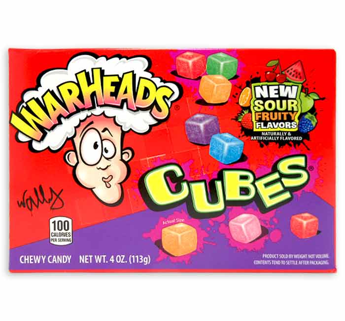 Warheads Chewy Cubes  Theater Box