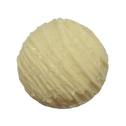 Cream-colored textured spherical Wedding Cake Truffle candle, 1.5 oz