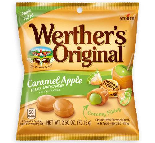 Werthers Caramel Apple Filled Hard Candy Peg Bag