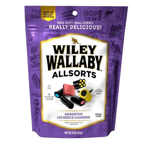 Wiley Wallaby Allsorts Licorice Peg Bag