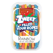 Zweet Rainbow Sour Ropes: rainbow chewy sour candies in clear package